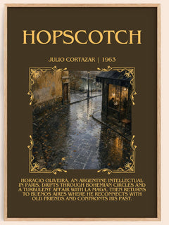 Hopscotch Minimalist Book Poster by Julio Cortazar – book poster