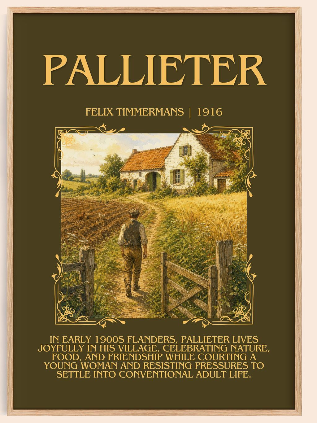 Pallieter Minimalist Book Poster by Felix Timmermans – book poster