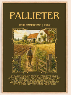 Pallieter Minimalist Book Poster by Felix Timmermans – book poster