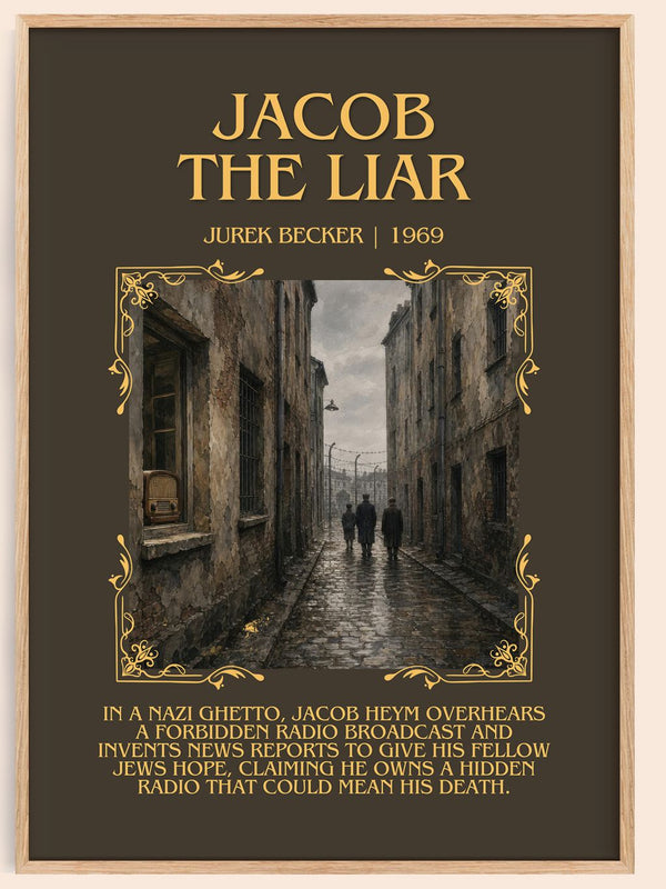Jacob the Liar Minimalist Book Poster by Jurek Becker – book poster