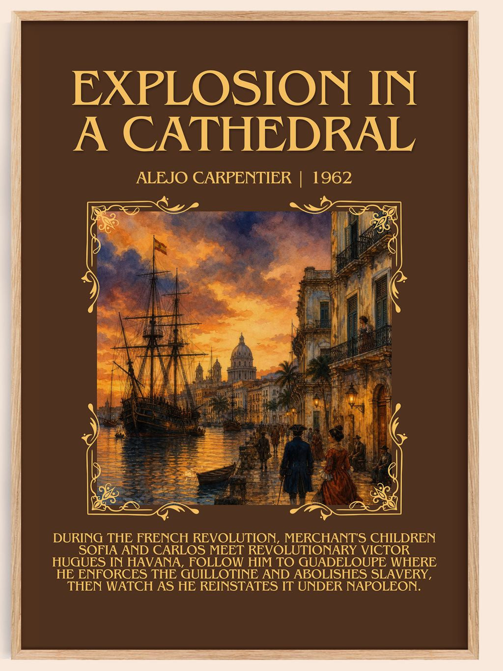 Explosion In A Cathedral Minimalist Book Poster by Alejo Carpentier – book poster