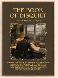 The Book of Disquiet Minimalist Book Poster by Fernando Pessoa – book poster