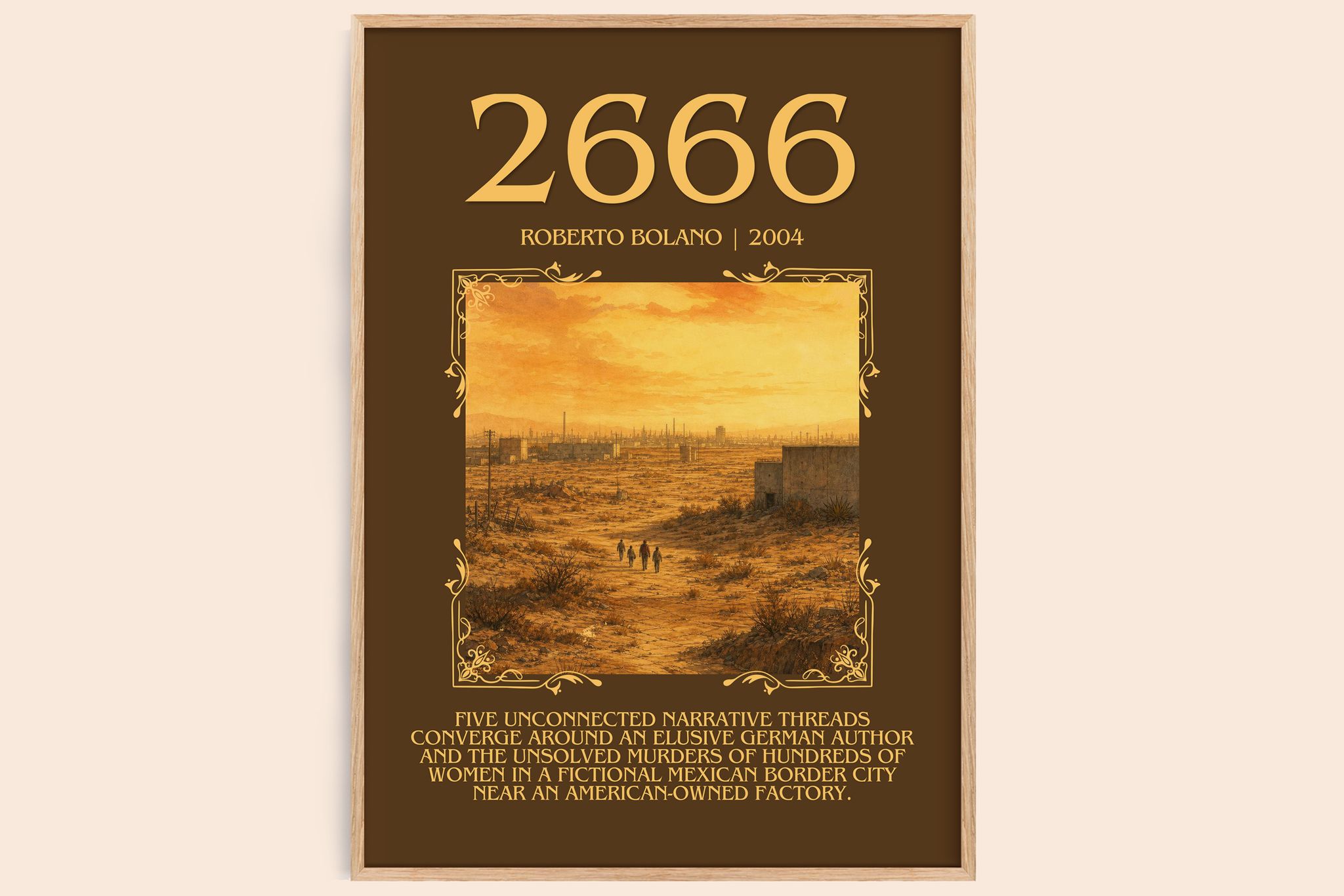 2666 Minimalist Book Poster by Roberto Bolaño