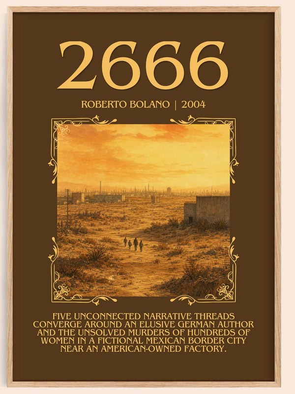 2666 Minimalist Book Poster by Roberto Bolaño – book poster