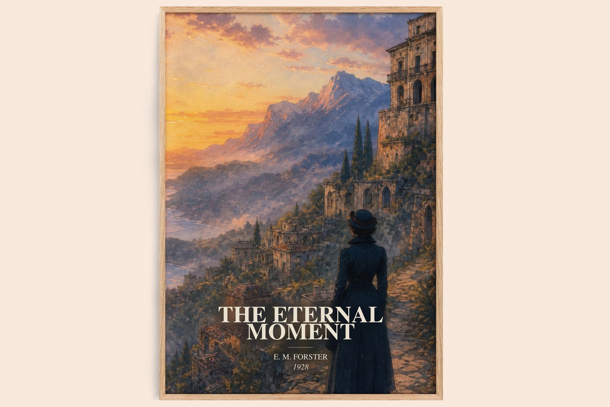 The Eternal Moment watercolour book poster by E. M. Forster – framed literary art print