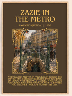Zazie in the Metro Minimalist Book Poster by Raymond Queneau – book poster