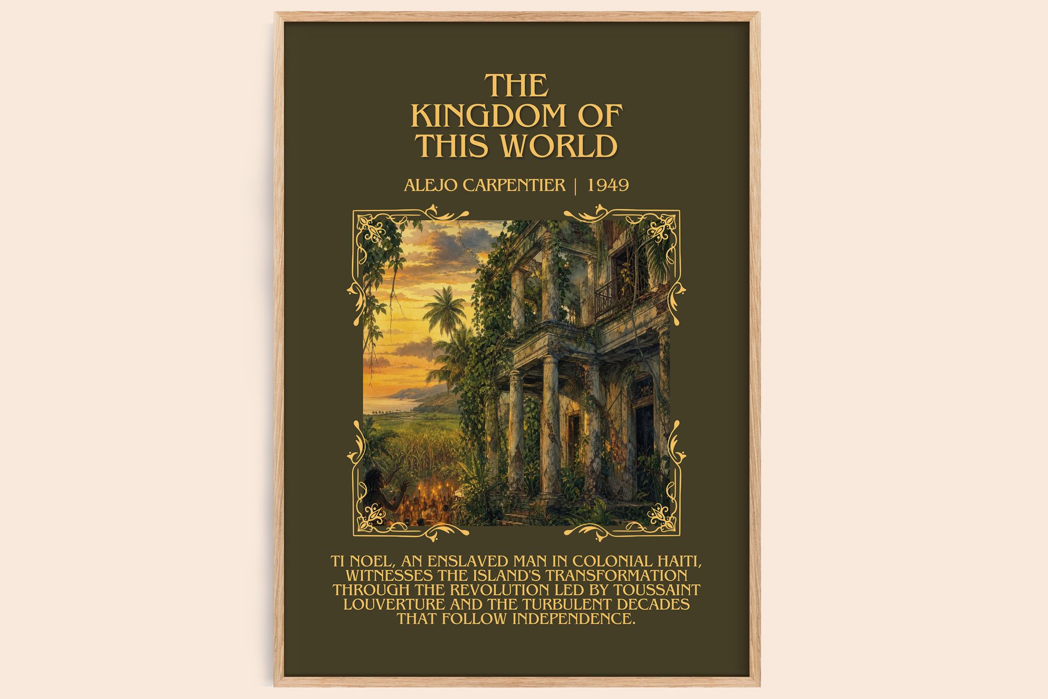 The Kingdom of This World Minimalist Book Poster by Alejo Carpentier