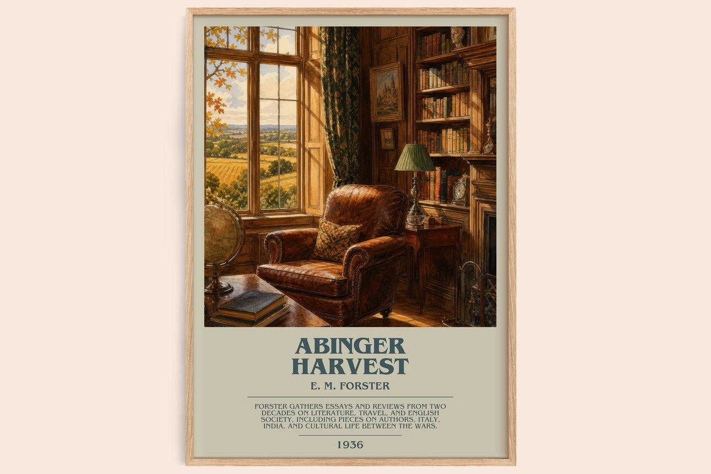 Abinger Harvest bookish book poster by E. M. Forster – framed literary art print