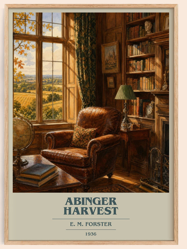 Abinger Harvest book cover book poster by E. M. Forster – framed literary art print