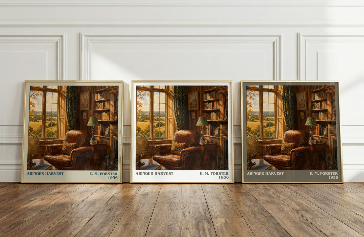 Abinger Harvest literary art print colour and style options – E. M. Forster book art
