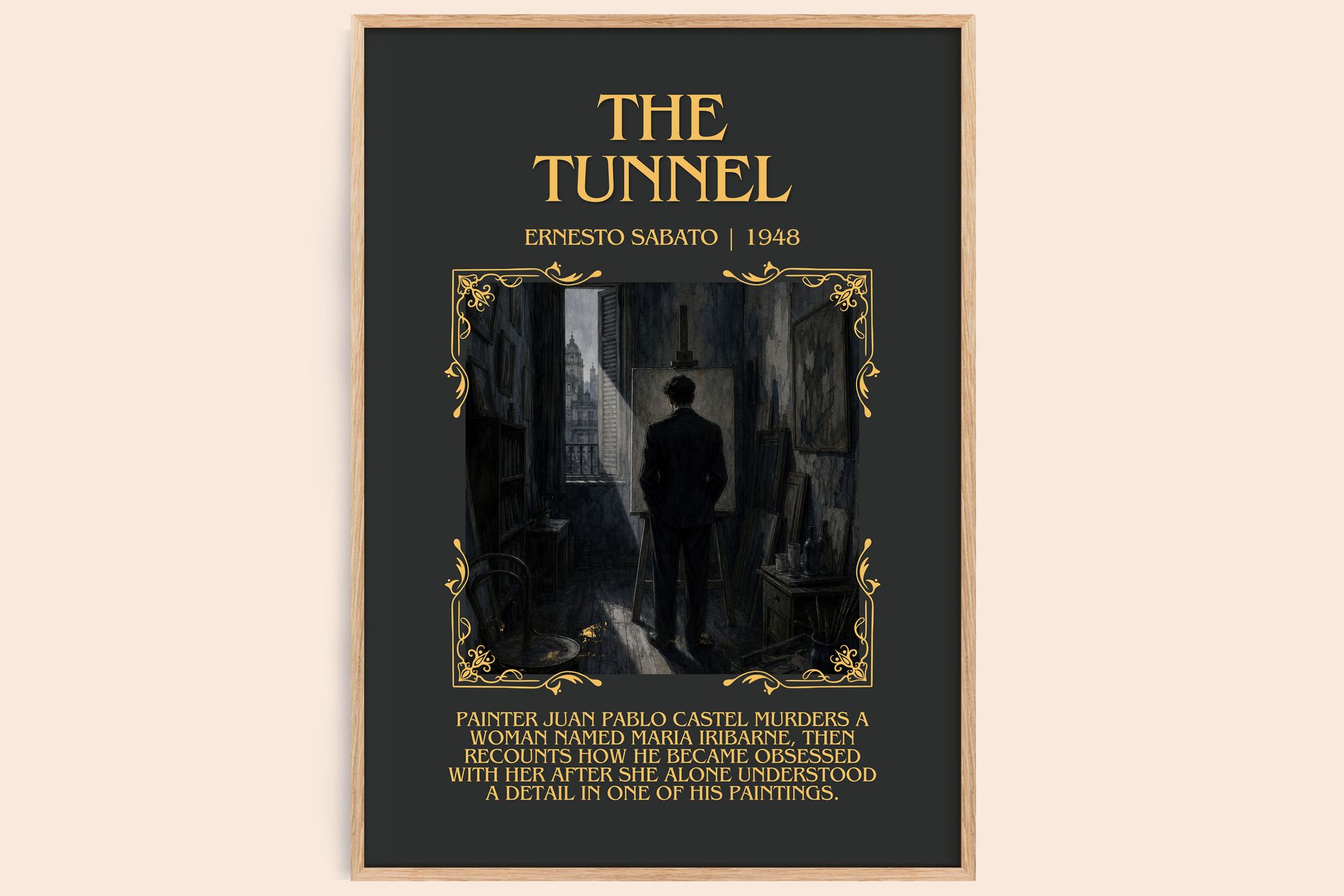 The Tunnel Minimalist Book Poster by Ernesto Sábato