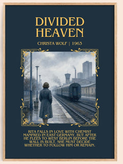 Divided Heaven Minimalist Book Poster by Christa Wolf – book poster
