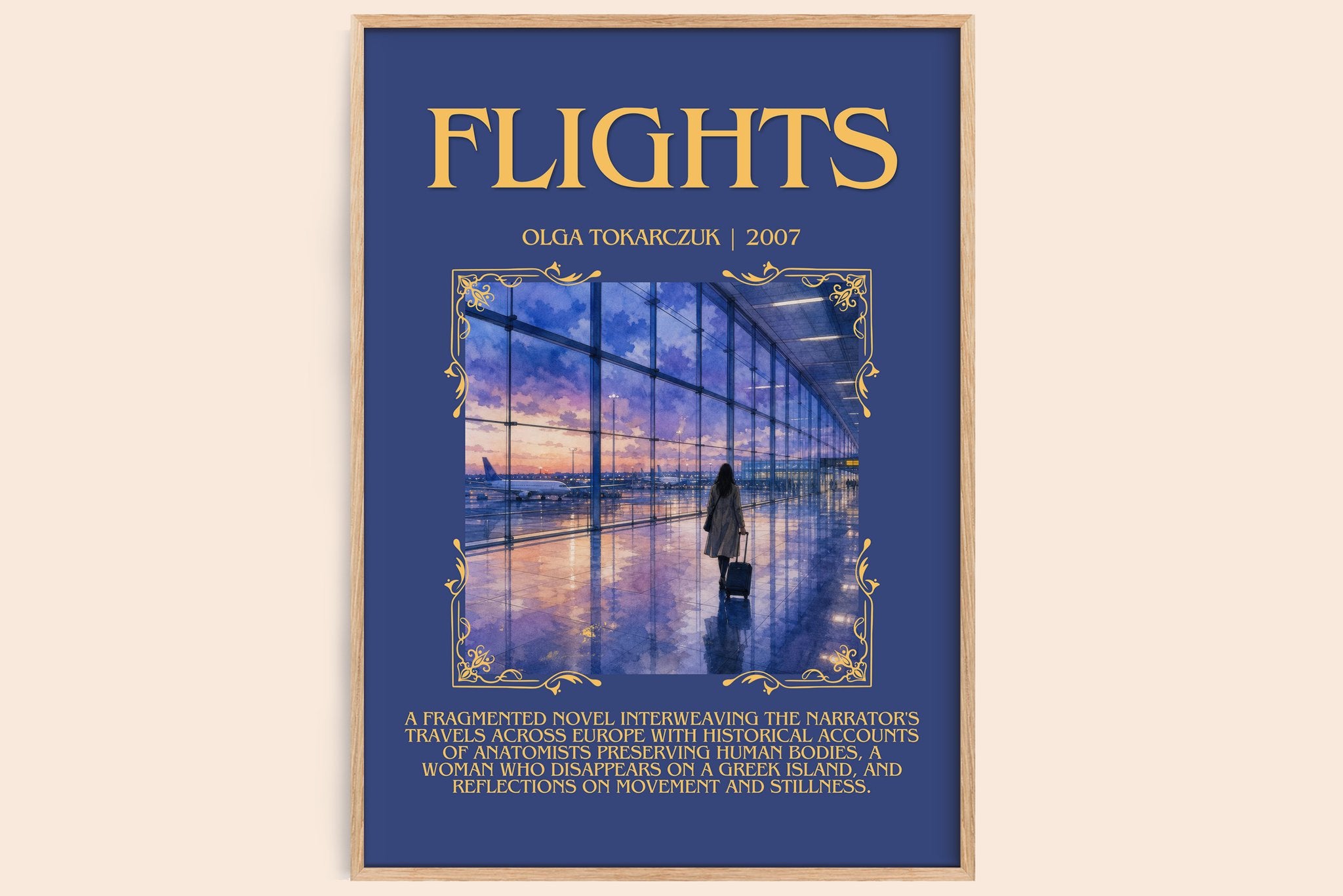 Flights Minimalist Book Poster by Olga Tokarczuk