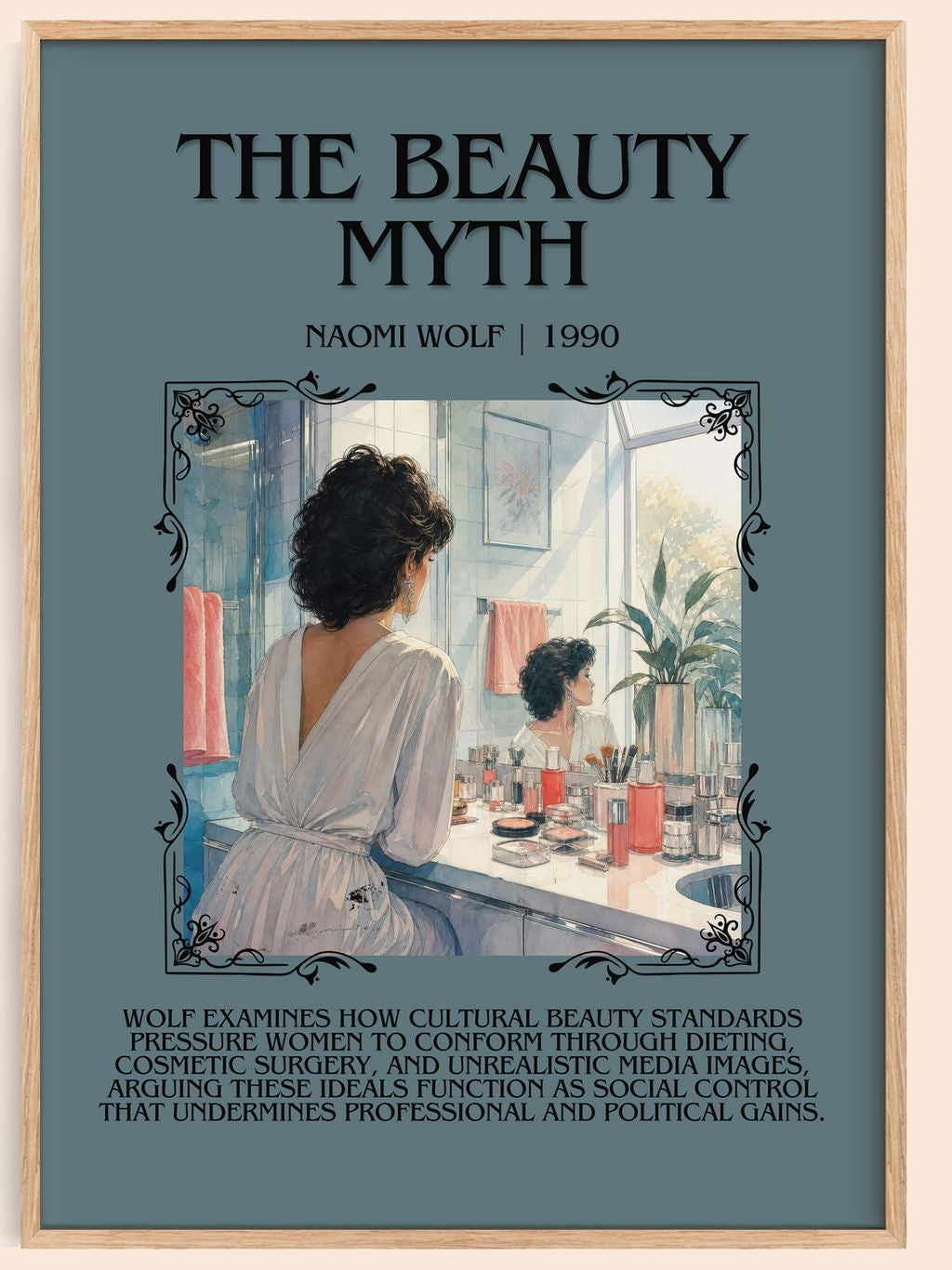 The Beauty Myth Minimalist Book Poster by Naomi Wolf – book poster