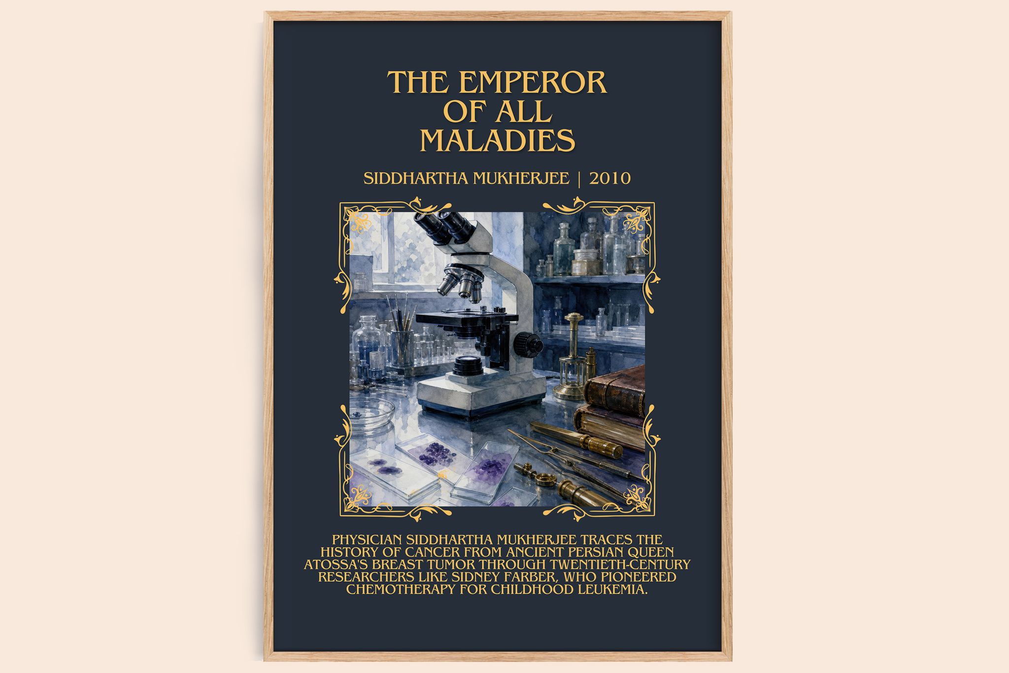 Emperor of All Maladies Minimalist Book Poster by Siddhartha Mukherjee