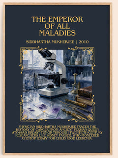 Emperor of All Maladies Minimalist Book Poster by Siddhartha Mukherjee – book poster