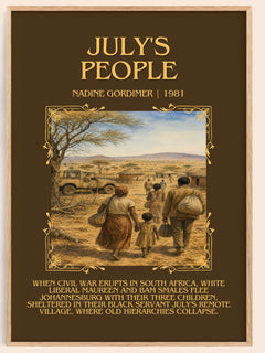 July's People Minimalist Book Poster by Nadine Gordimer – book poster