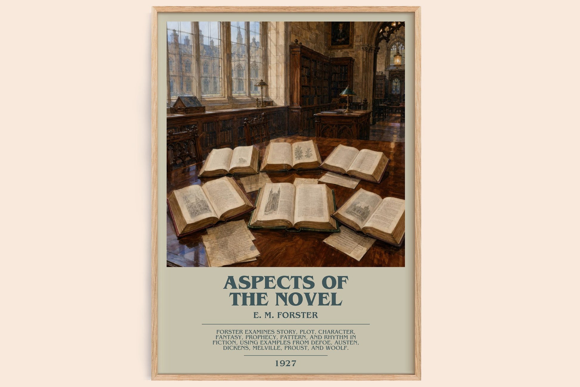 Aspects Of The Novel bookish book poster by E. M. Forster – framed literary art print