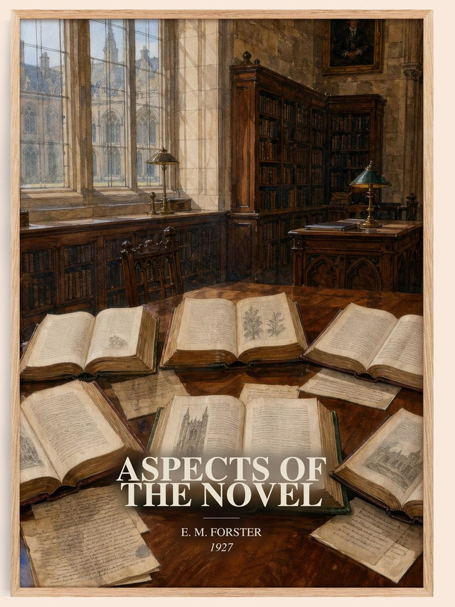 Aspects Of The Novel Book Watercolour Illustration by E. M. Forster