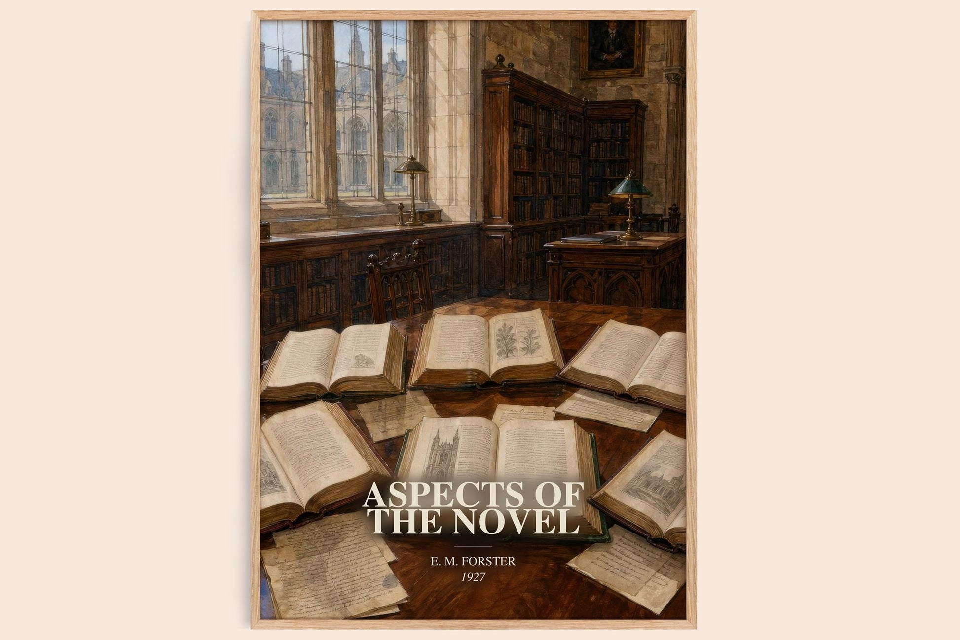 Aspects Of The Novel watercolour book poster by E. M. Forster – framed literary art print