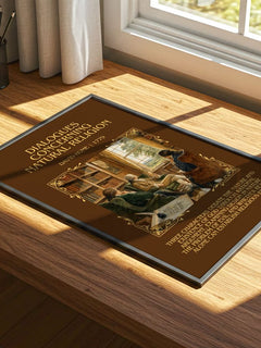 Dialogues Concerning Natural Religion Minimalist Book Poster by David Hume – print on a sunlit desk