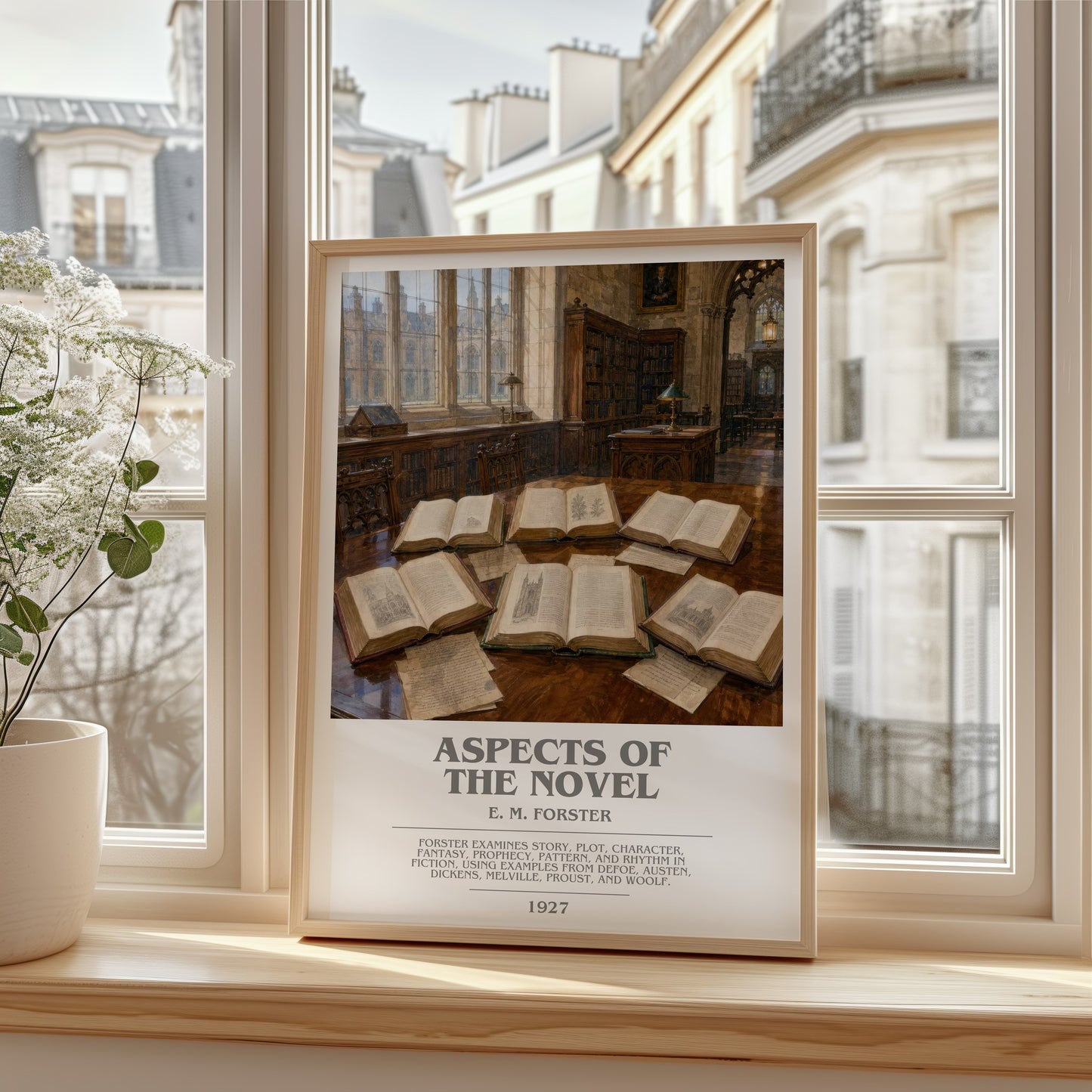 Aspects Of The Novel bookish poster colour and style options – E. M. Forster book art