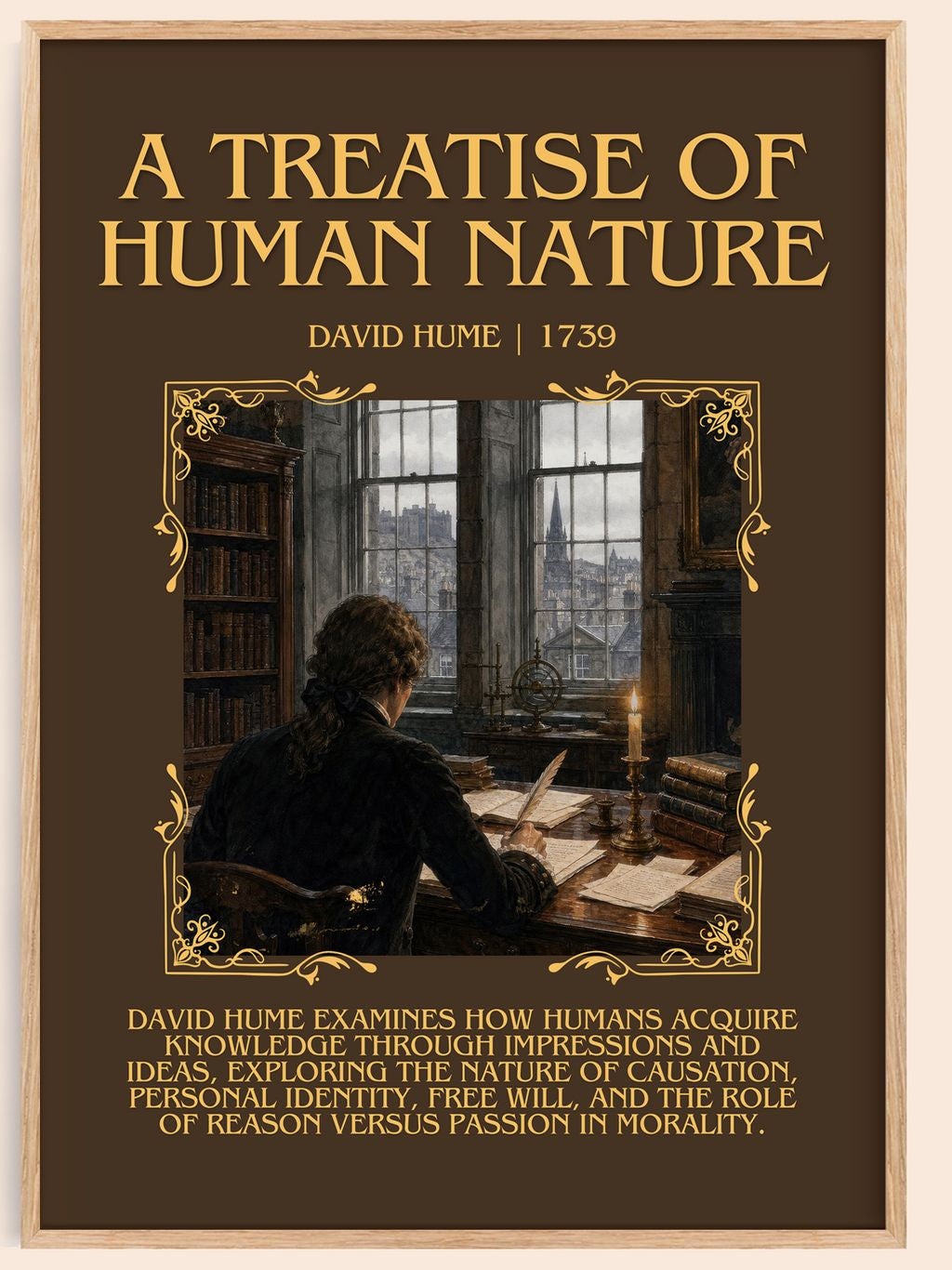 A Treatise of Human Nature Minimalist Book Poster by David Hume – book poster
