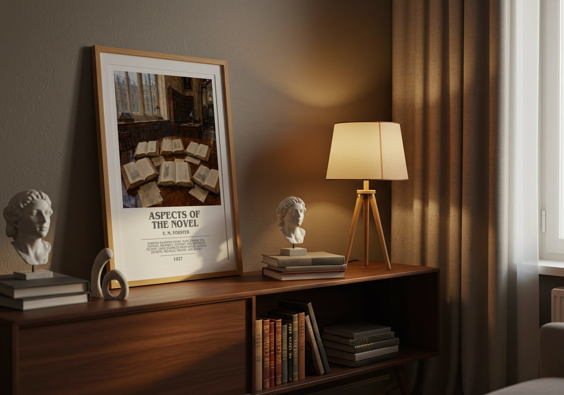 Aspects Of The Novel bookish book poster framed on wall – non fiction wall art