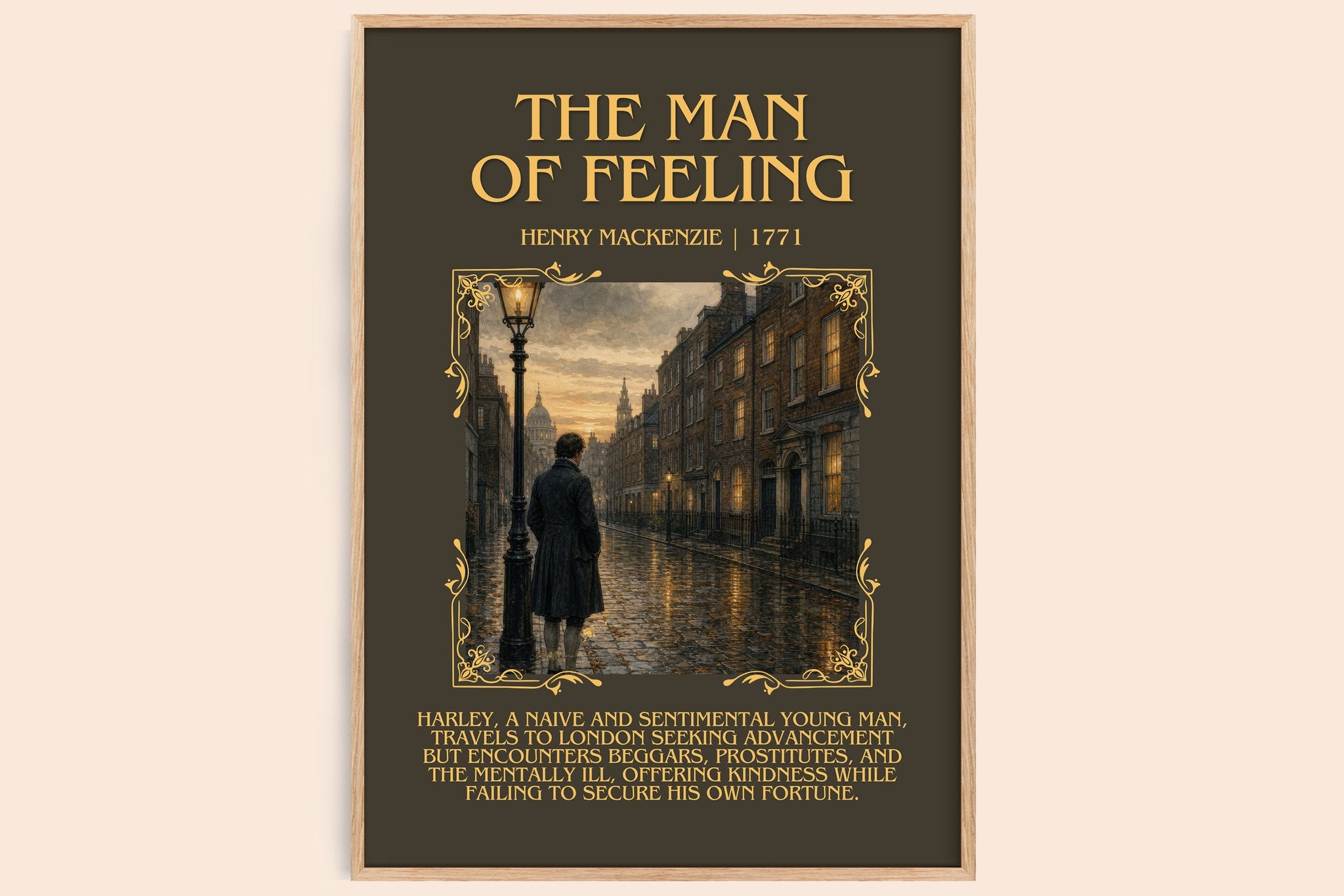 The Man of Feeling Minimalist Book Poster by Henry Mackenzie