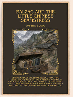 Balzac and the Little Chinese Seamstress Minimalist Book Poster by Dai Sijie – book poster