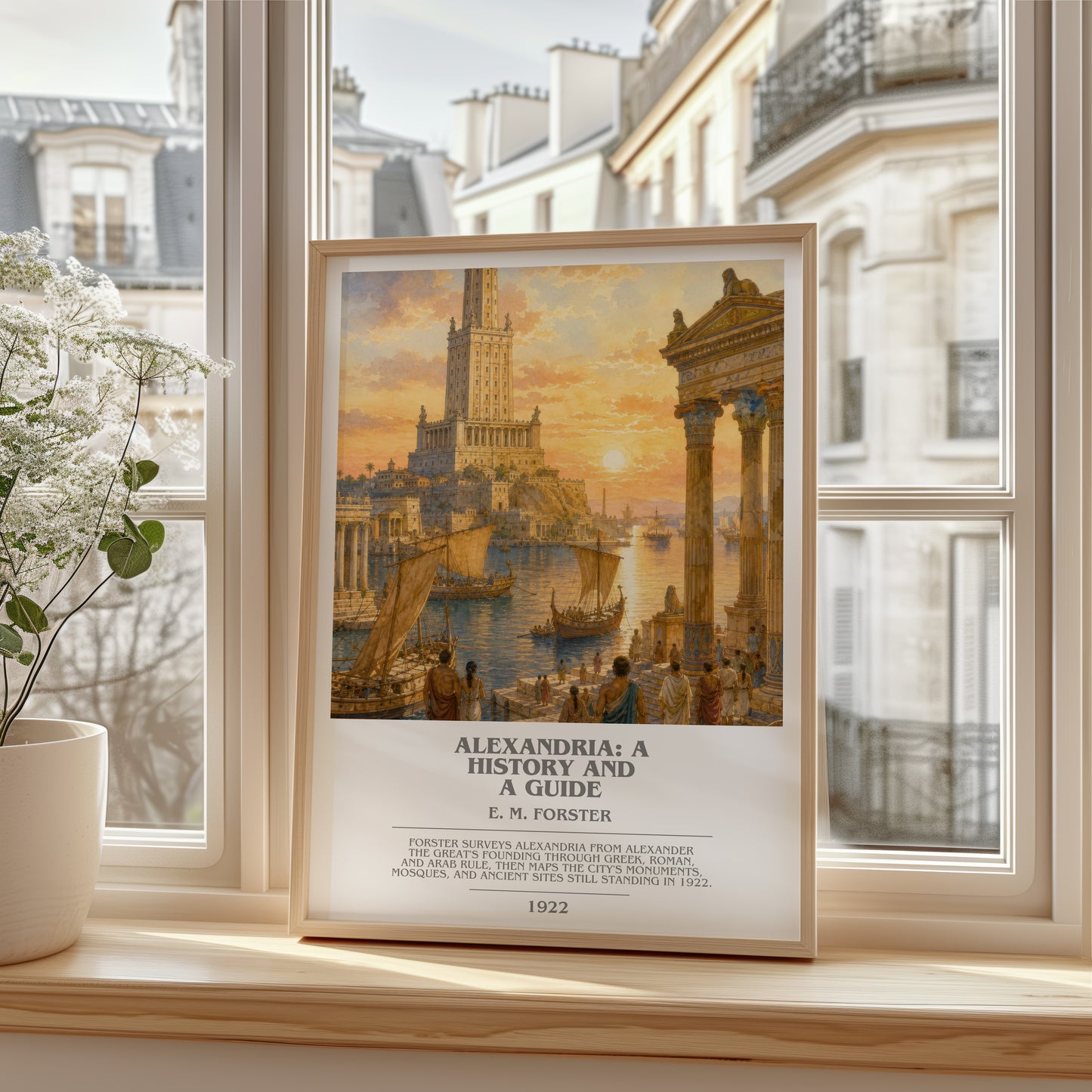 Alexandria: A History And A Guide bookish poster colour and style options – E. M. Forster book art