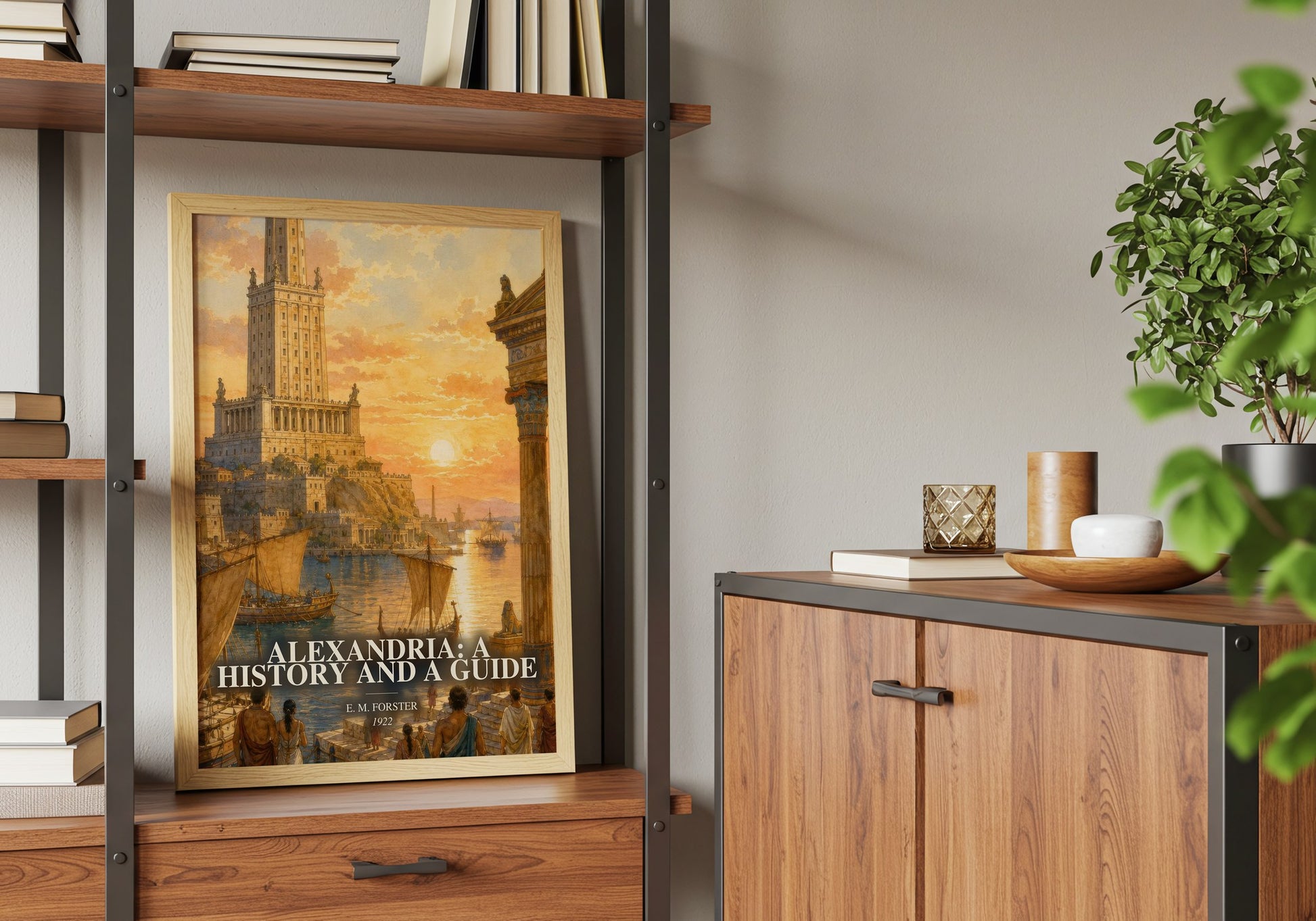 Alexandria: A History And A Guide book watercolour illustration paper finish options – matte satin gloss