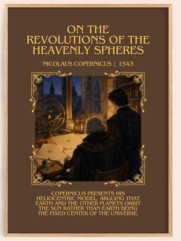 On the Revolutions of the Heavenly Spheres Minimalist Book Poster by Nicolaus Copernicus – book poster
