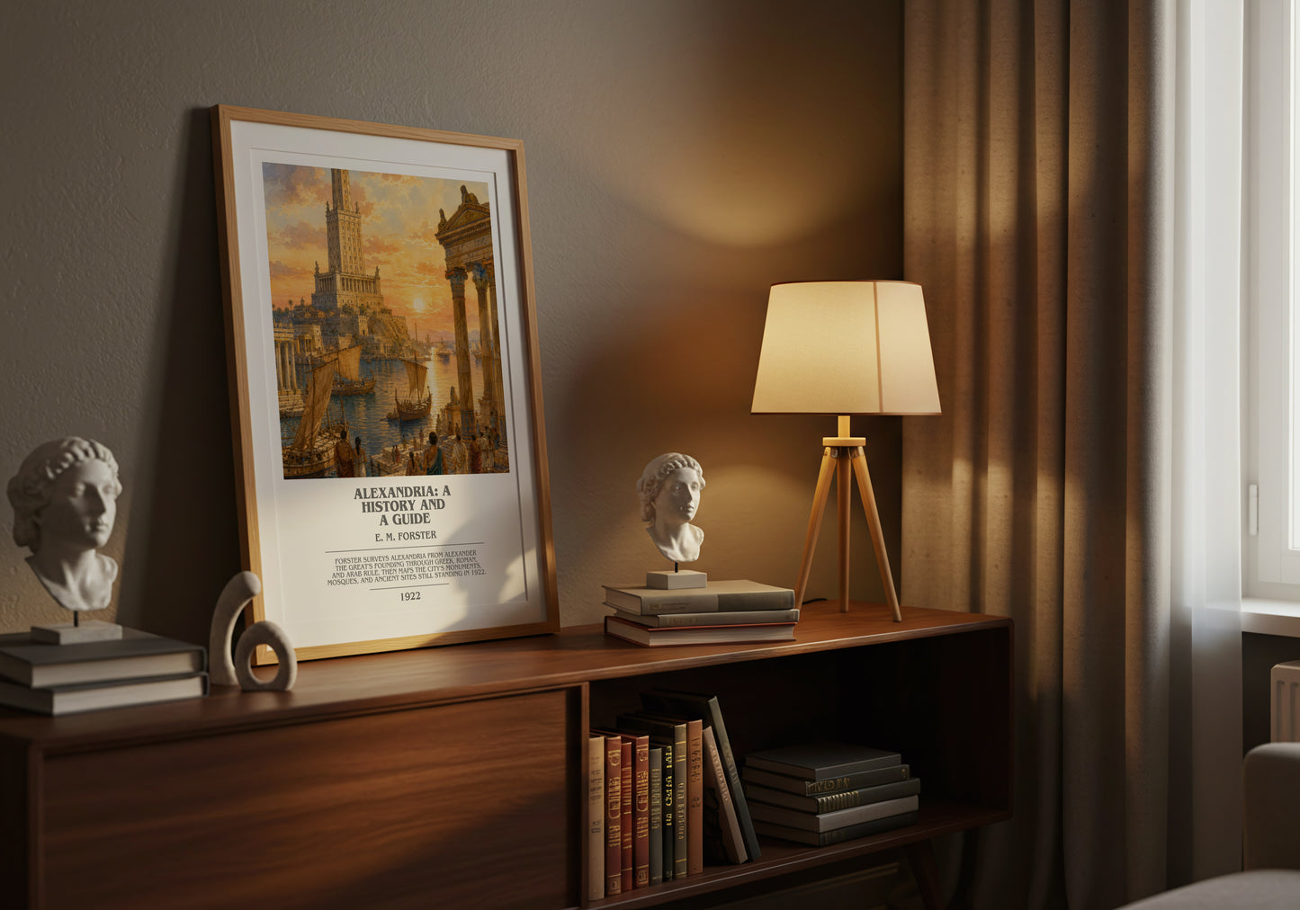 Alexandria: A History And A Guide bookish book poster framed on wall – non fiction wall art