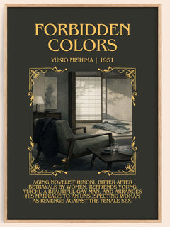 Forbidden Colors Minimalist Book Poster by Yukio Mishima – book poster