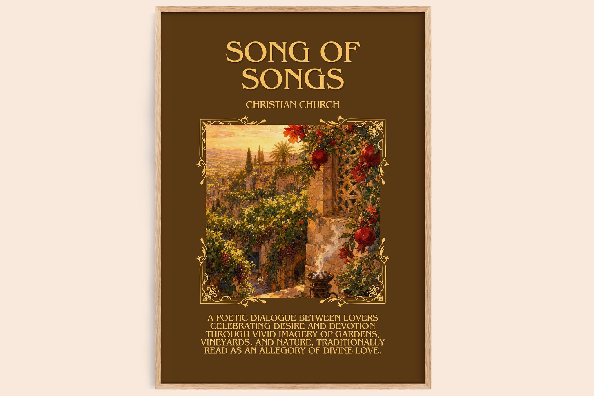 Song of Songs Minimalist Book Poster by Christian Church