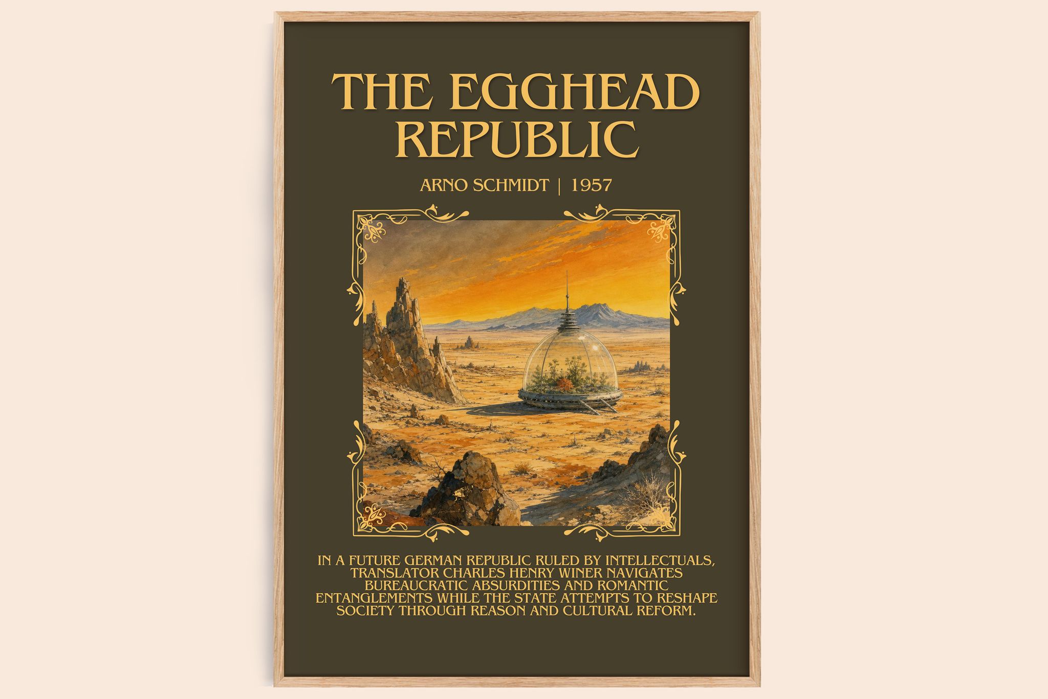 The Egghead Republic Minimalist Book Poster by Arno Schmidt