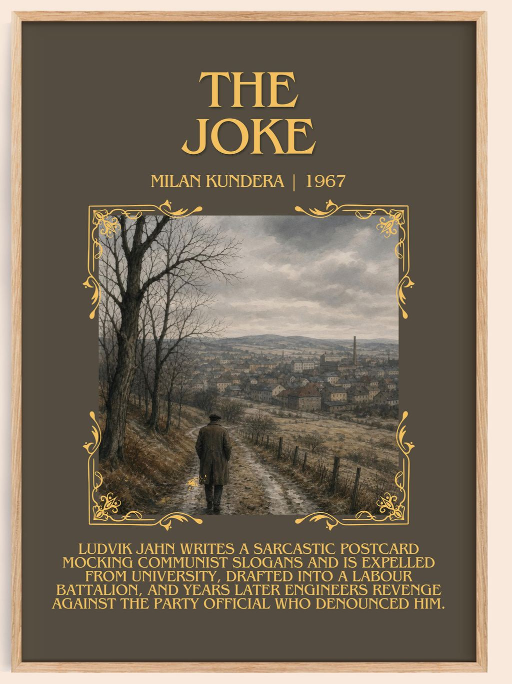 The Joke Minimalist Book Poster by Milan Kundera – book poster