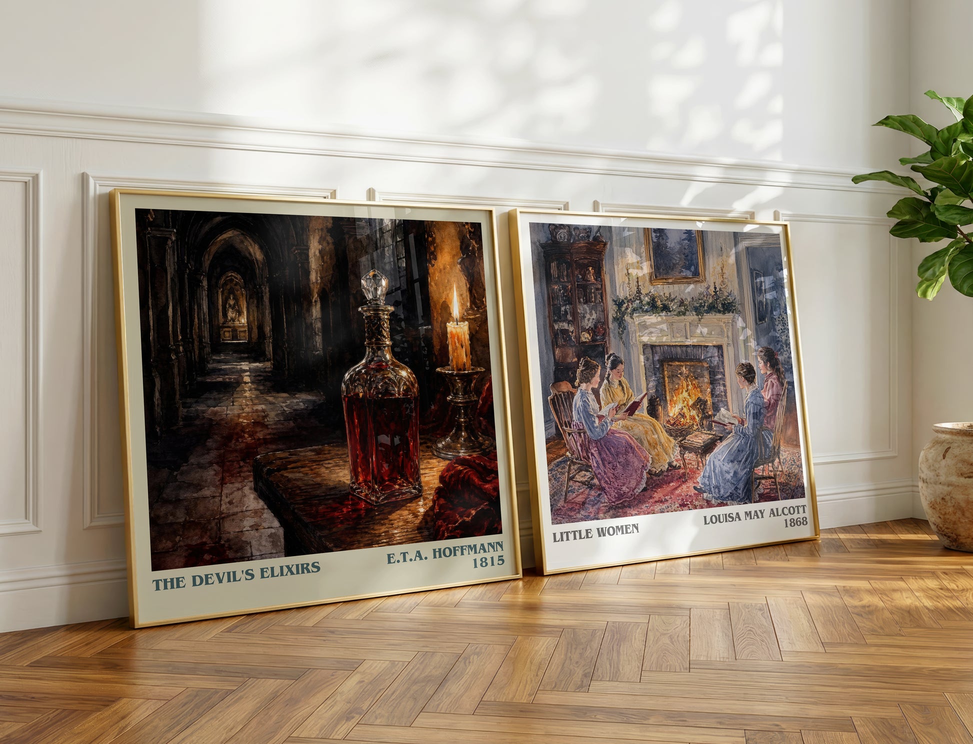 The Devil'S Elixirs literary print on bookshelf – E.T.A. Hoffmann fan gift