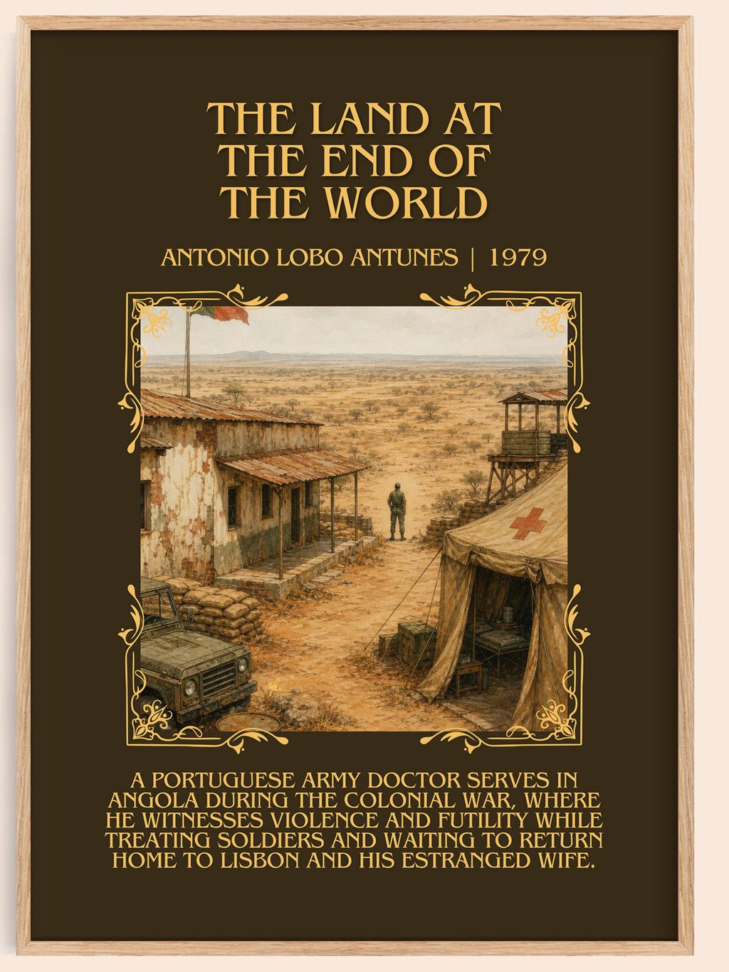 Land At The End Of The World Minimalist Book Poster by A. Antunes – book poster
