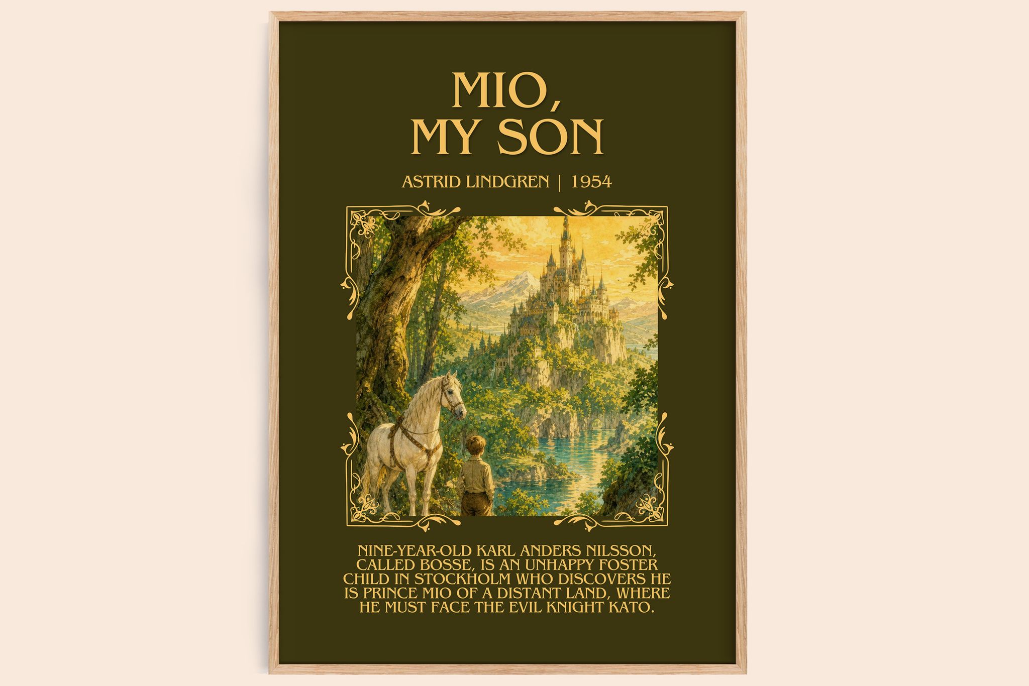 Mio, My Son Minimalist Book Poster by Astrid Lindgren