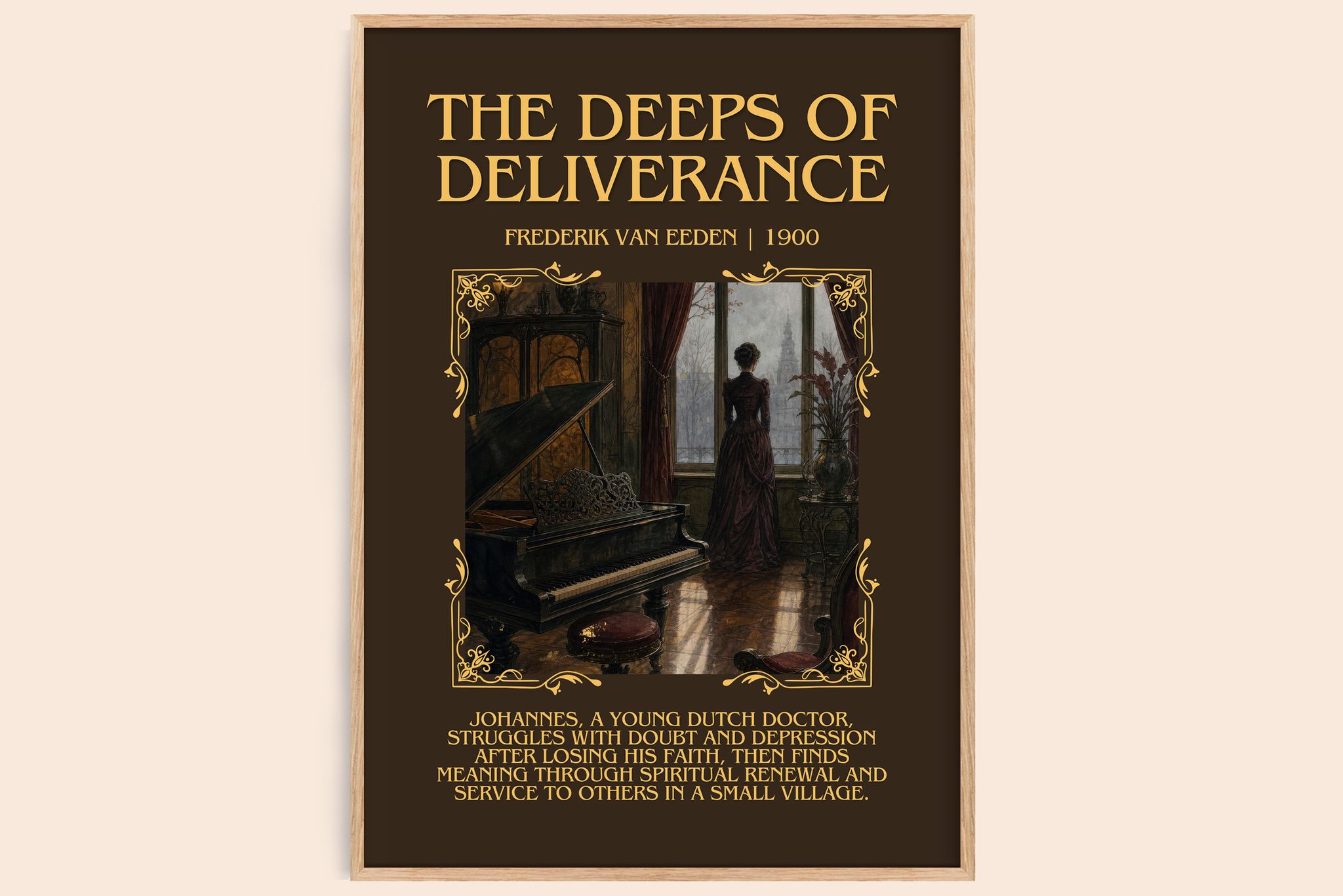 The Deeps of Deliverance Minimalist Book Poster by Frederik van Eeden