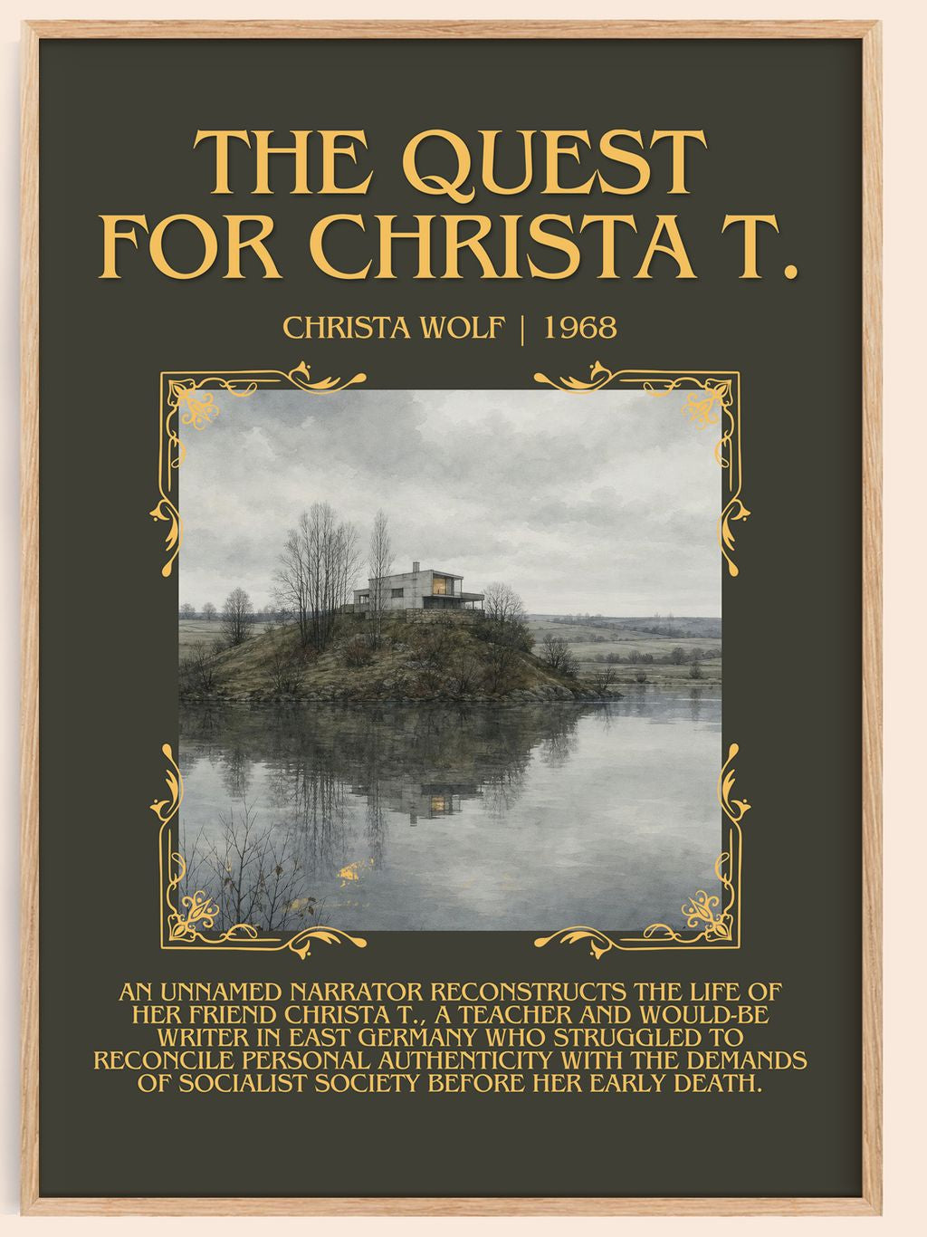 The Quest for Christa T. Minimalist Book Poster by Christa Wolf – book poster