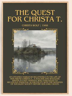 The Quest for Christa T. Minimalist Book Poster by Christa Wolf – book poster