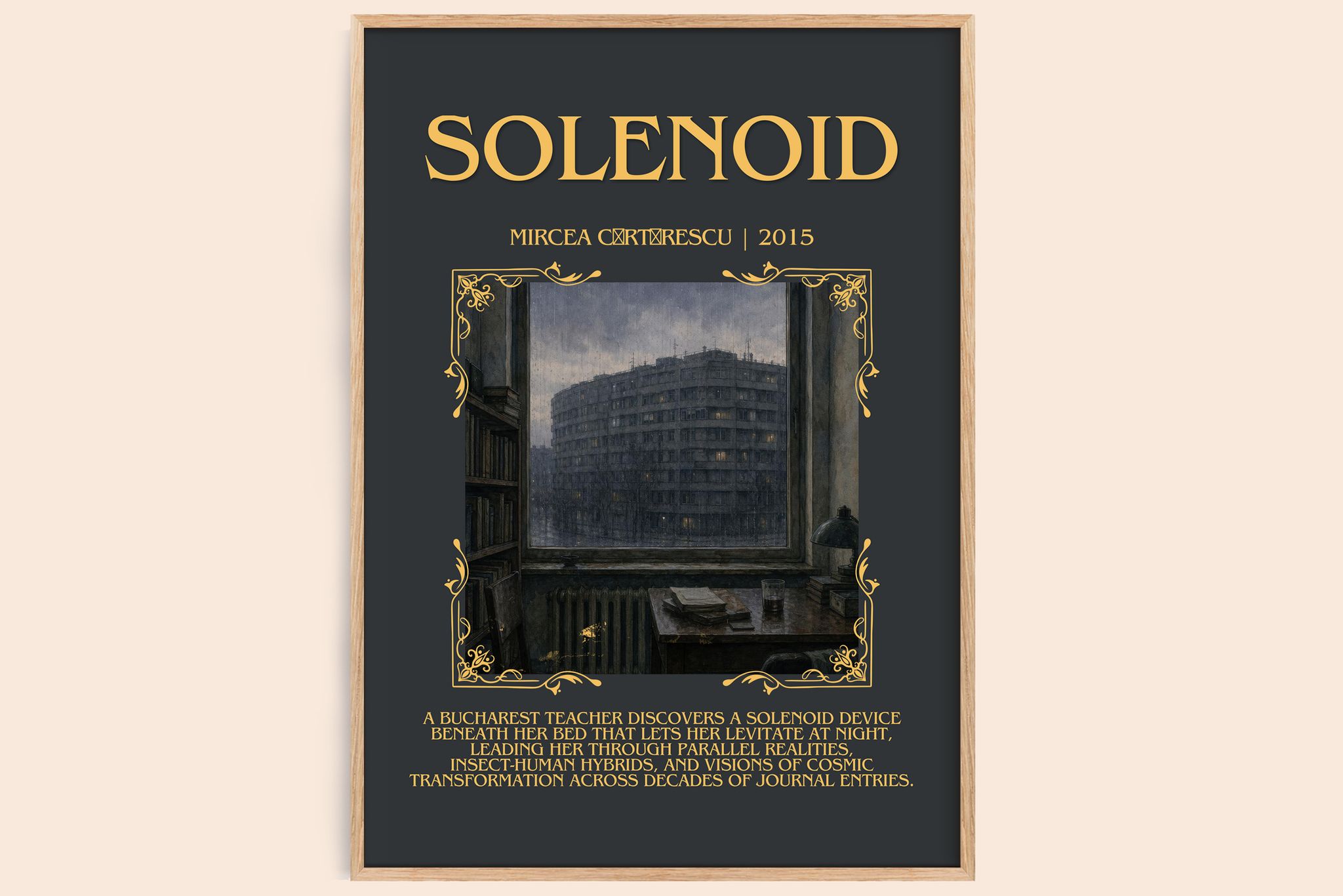Solenoid Minimalist Book Poster by Mircea Cărtărescu