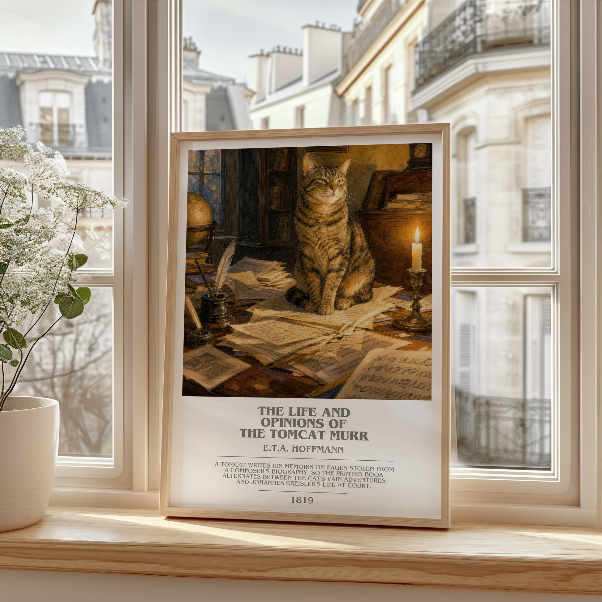 The Life And Opinions Of The Tomcat Murr bookish poster colour and style options – E.T.A. Hoffmann book art