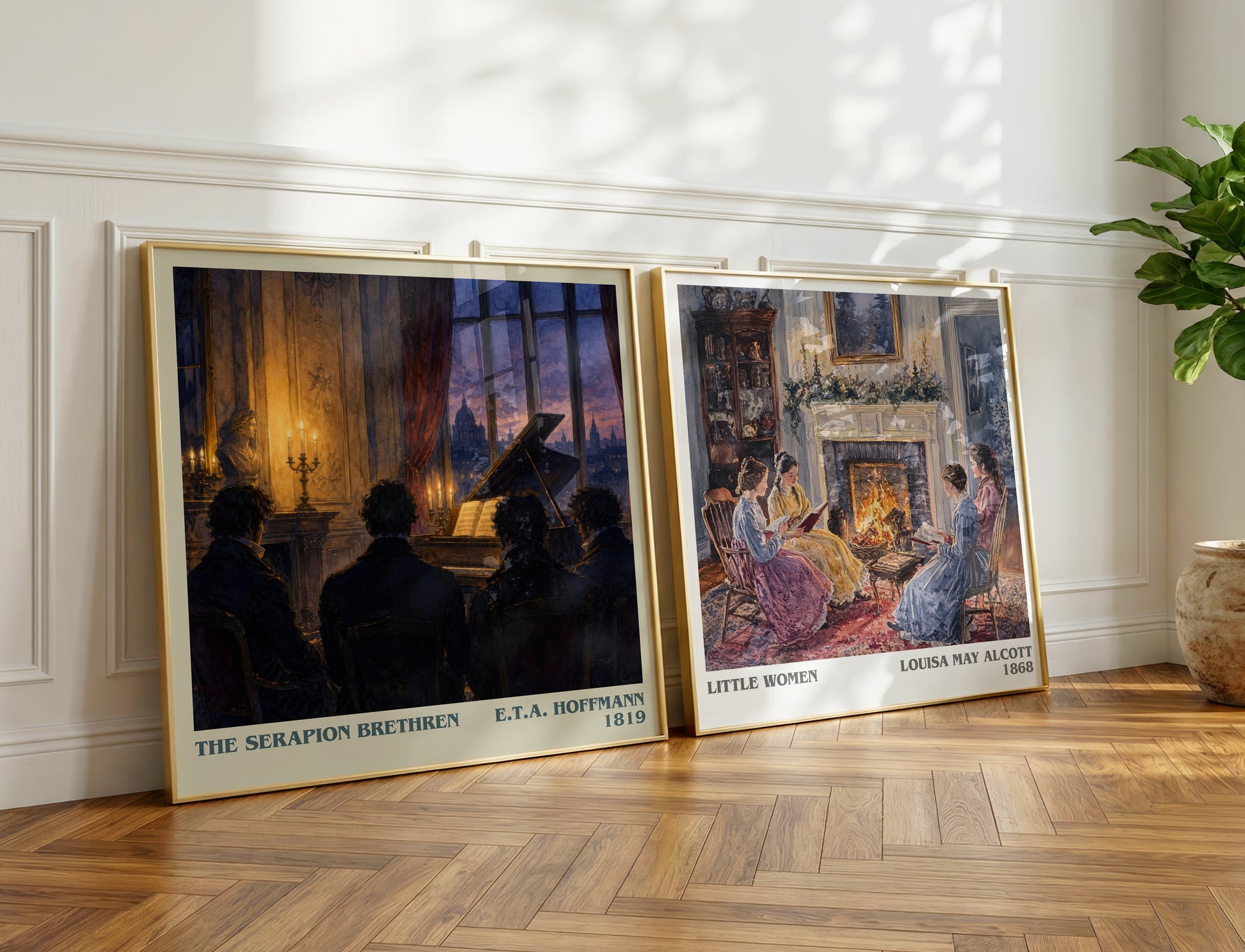 The Serapion Brethren literary print on bookshelf – E.T.A. Hoffmann fan gift
