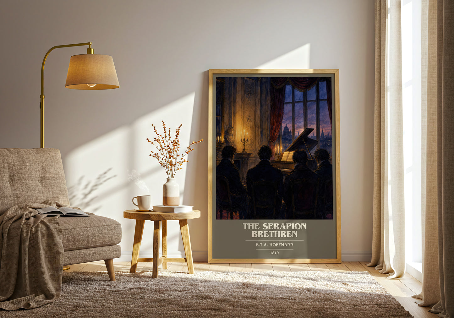 The Serapion Brethren book cover print on bookshelf – E.T.A. Hoffmann fan gift