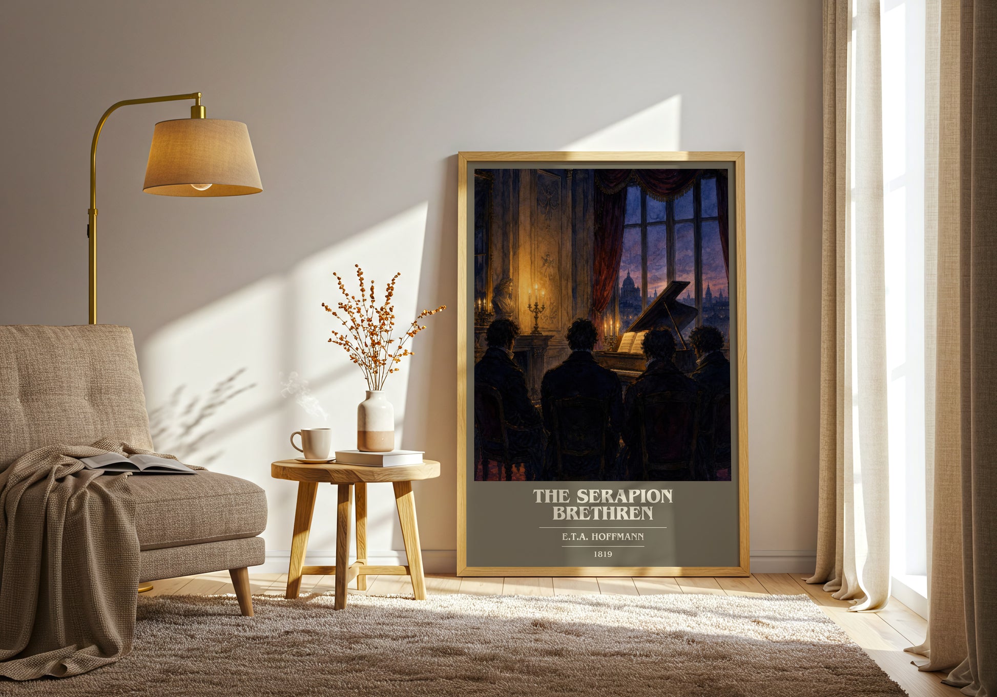 The Serapion Brethren book cover print on bookshelf – E.T.A. Hoffmann fan gift
