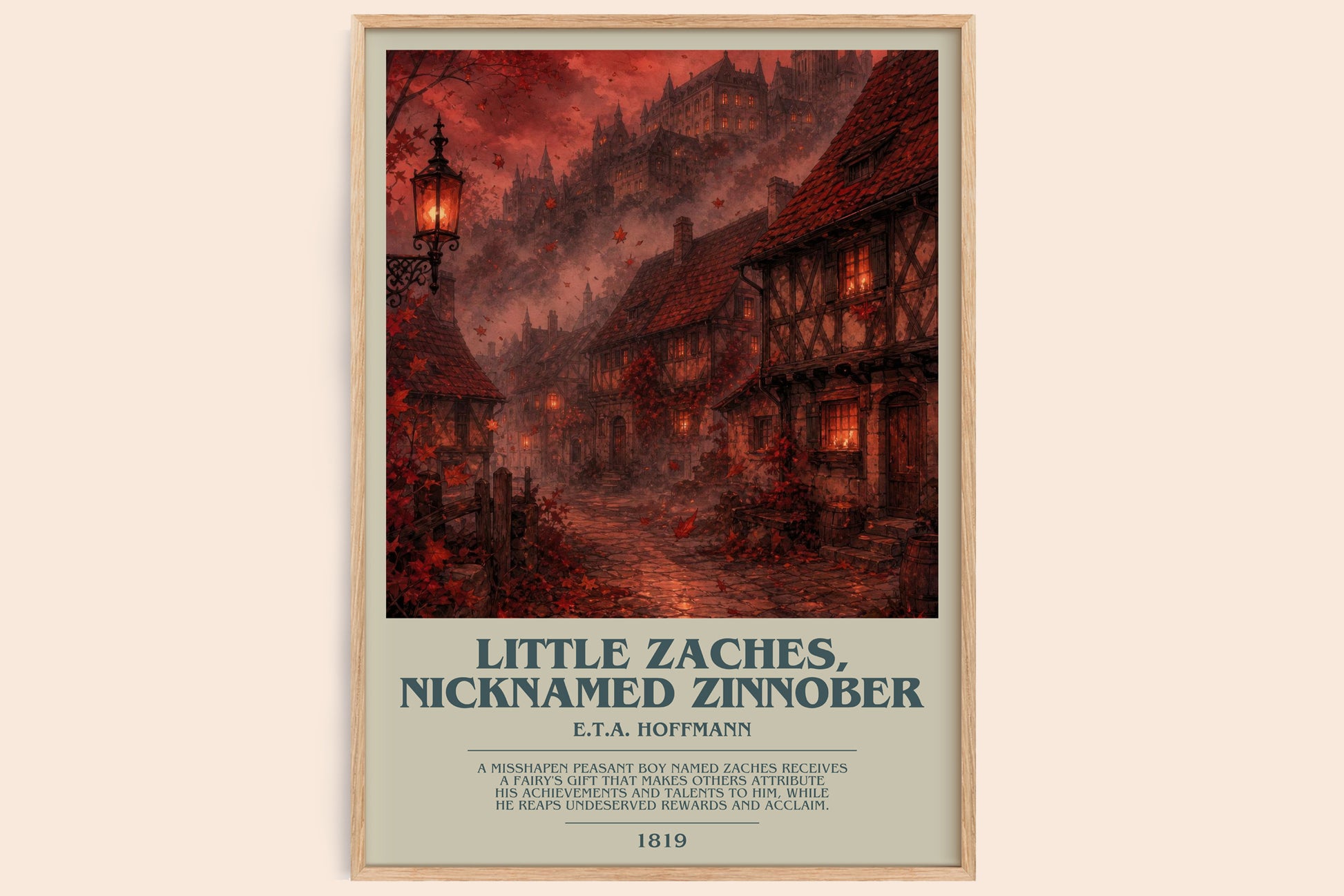Little Zaches, Nicknamed Zinnober bookish book poster by E.T.A. Hoffmann – framed literary art print